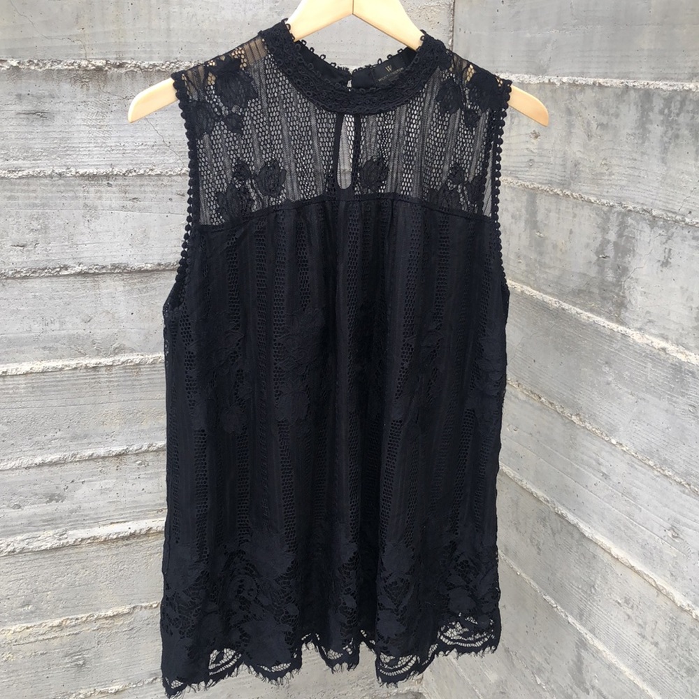 Worthington black lace top